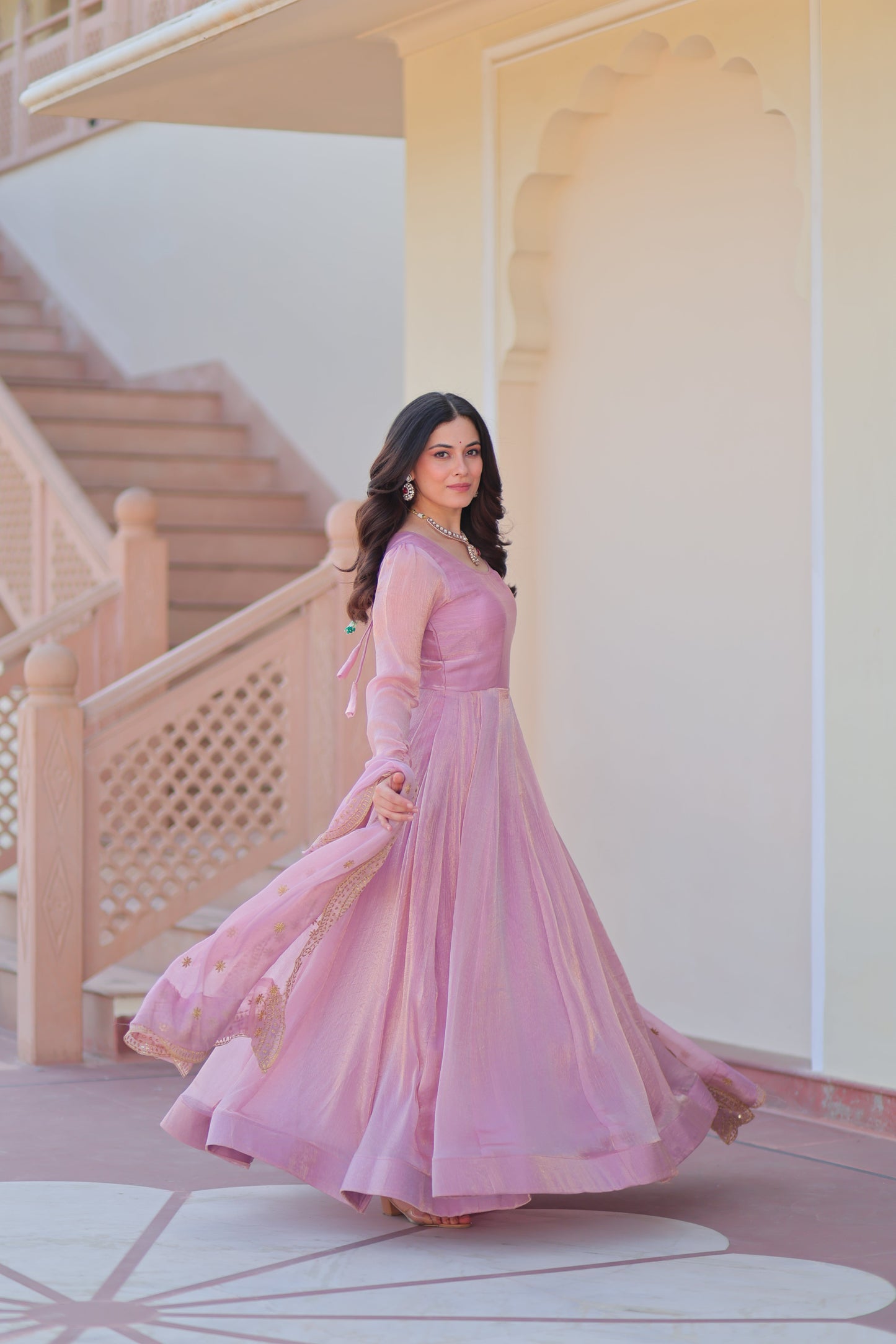 🤳🏻 PREMIUM READYMADE GOWN-DUPATTA COLLECTIONS 2025 💃🏻 💗 Fendy Chiffon gown with Sequins-Multi Embroidered Work Dupatta, it Designed to flatter all body types, gowns for women combine the best parts of western and Indian wear into one stunning ensemble. 💝