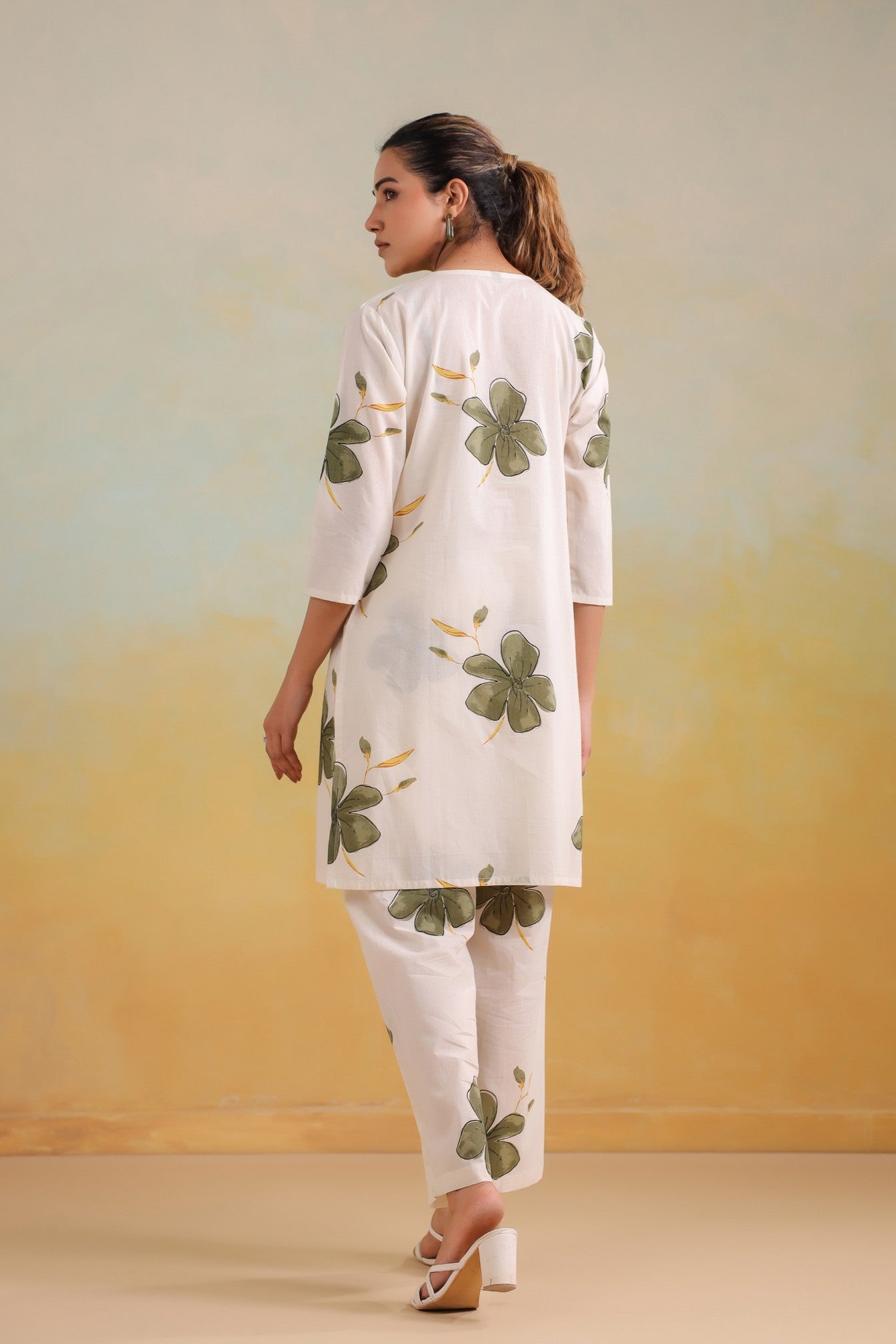 Graceful Floral Co-ord Set – A Symphony of Elegance & Comfort