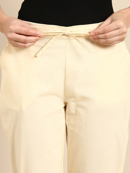 Cream Classic Pants