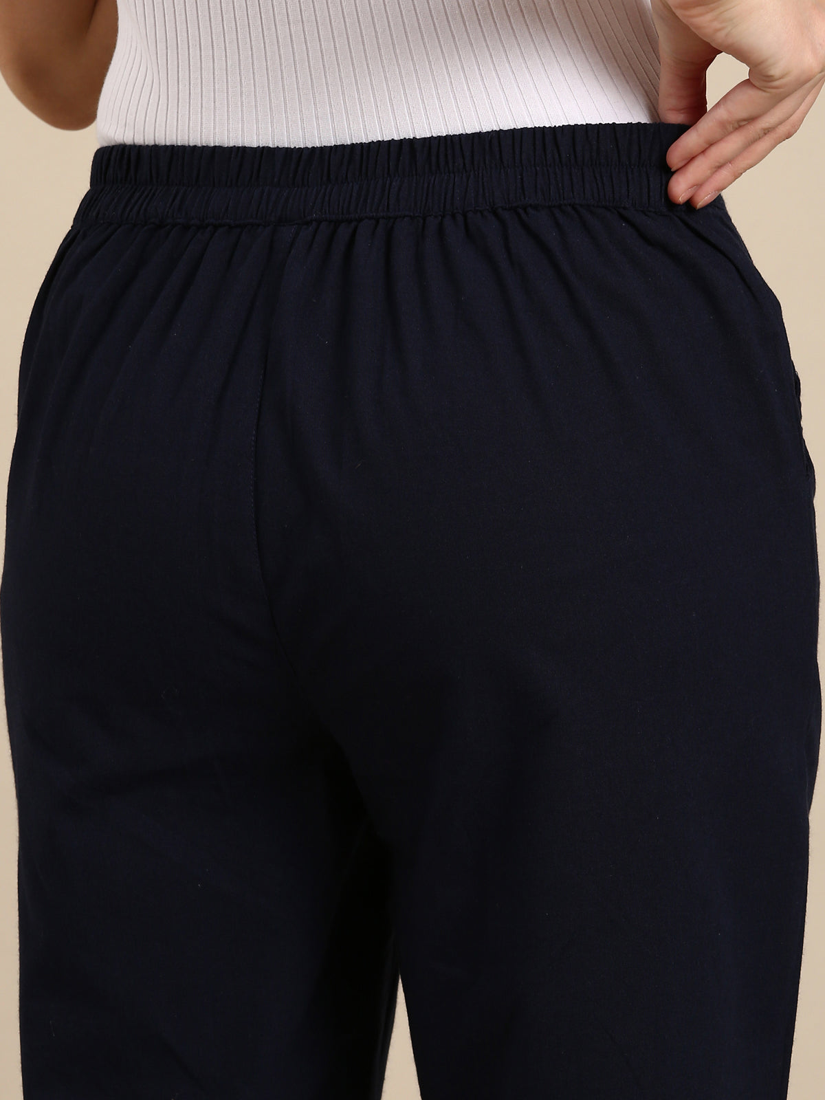 Navy Blue Basic Pants