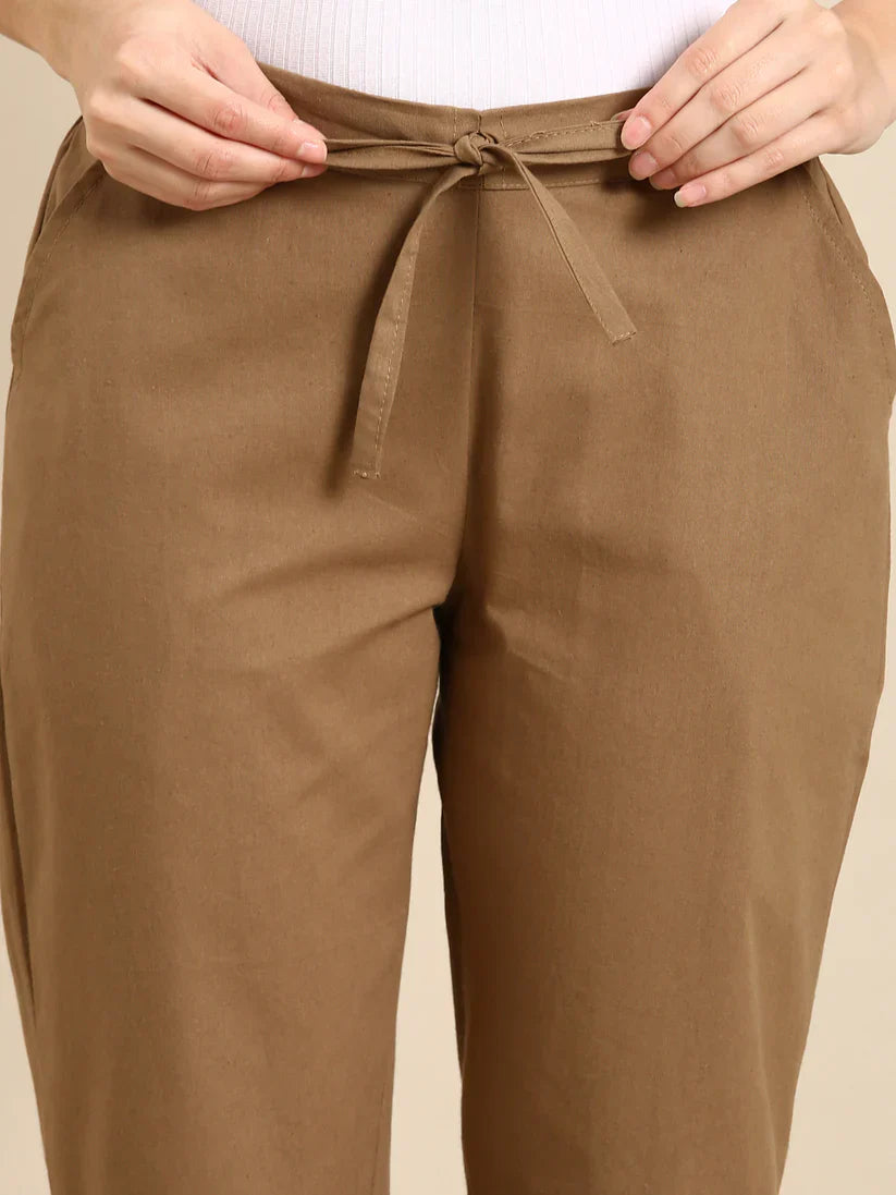 Coffee Brown Classic Pants