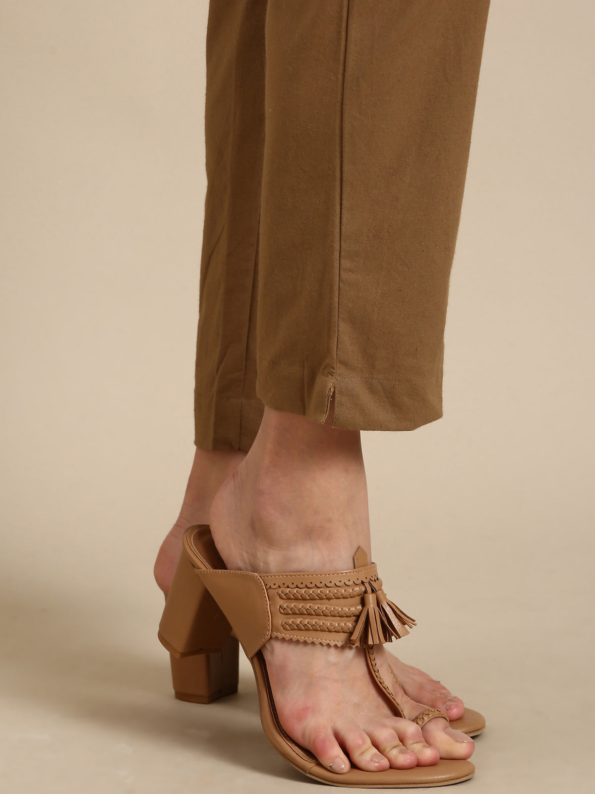 Coffee Brown Basic Pants