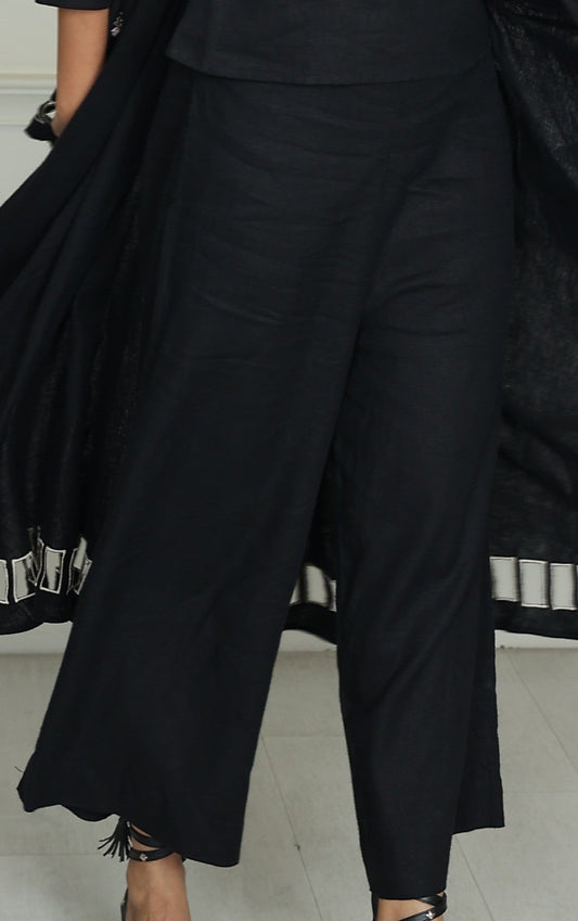 Luxe Nera Bellezza Linen Tapered Pants