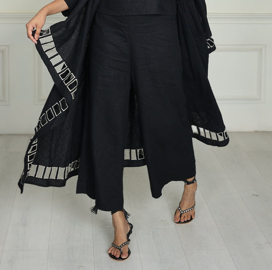 Luxe Nera Bellezza Linen Tapered Pants