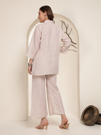 Dusty Petal 100% Pure linen printed co-ord sets