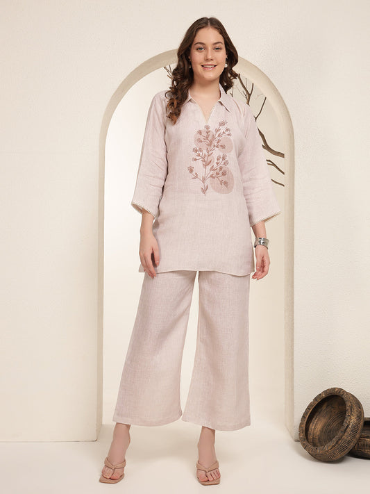 Dusty Petal 100% Pure linen printed co-ord sets
