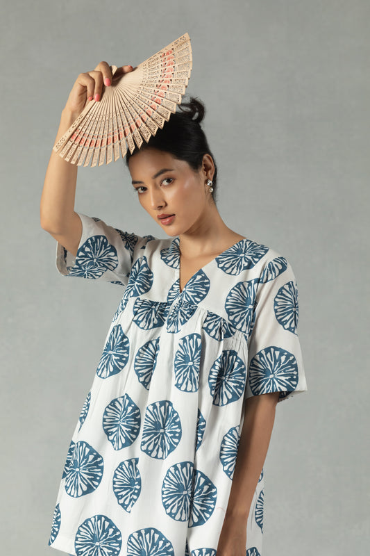Monochrome Petal Play Mini Dress