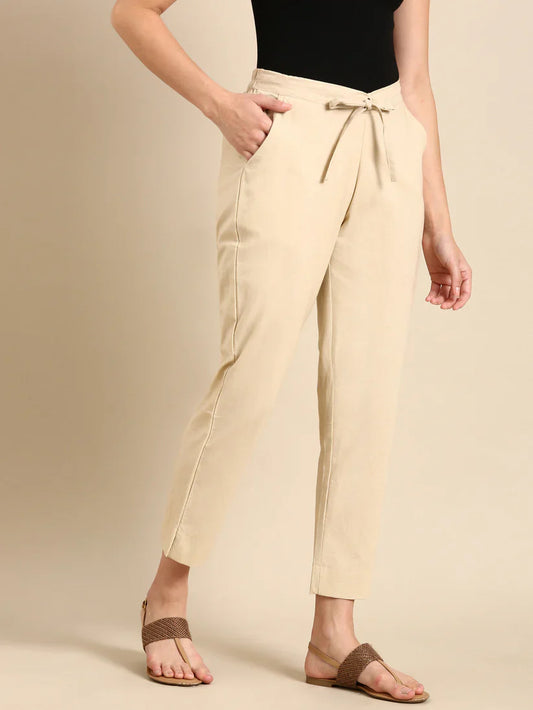 Beige Classic Pants