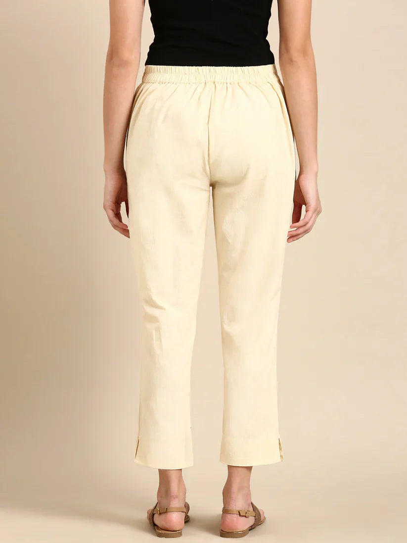 Cream Classic Pants