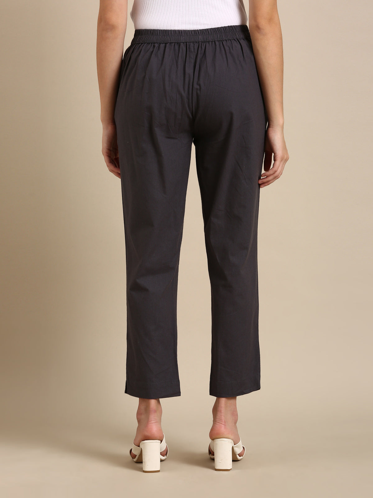 Dark Grey Basic Pants
