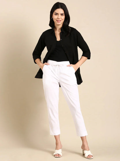 White Classic Pants