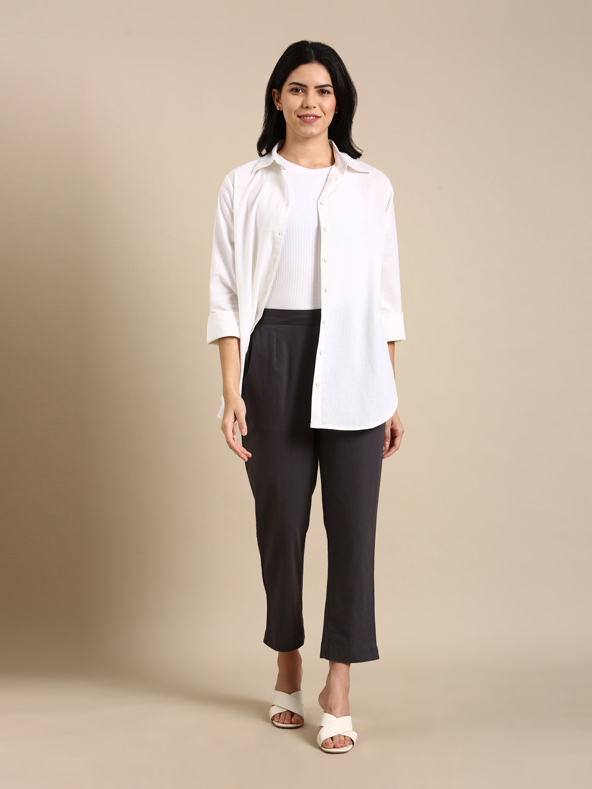 Dark Grey Basic Pants