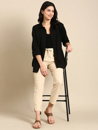 Beige Classic Pants