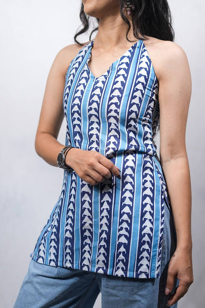 RUHI HALTER NECK KURTI