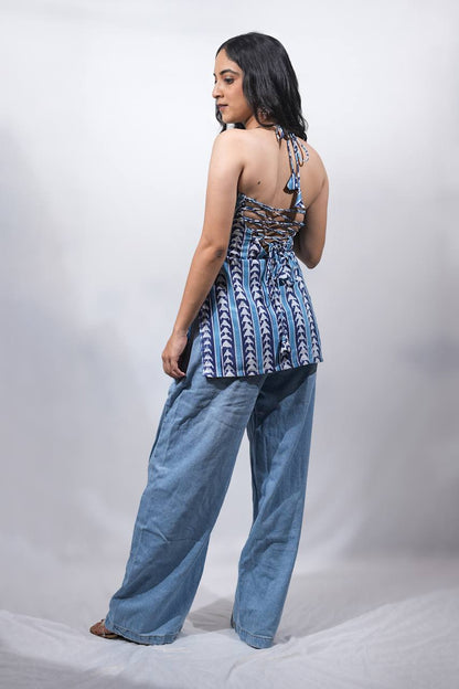 RUHI HALTER NECK KURTI