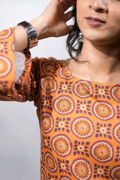 ZARA DEEP BACK SLEEVED KURTI