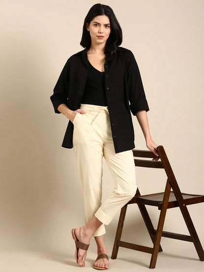 Cream Classic Pants