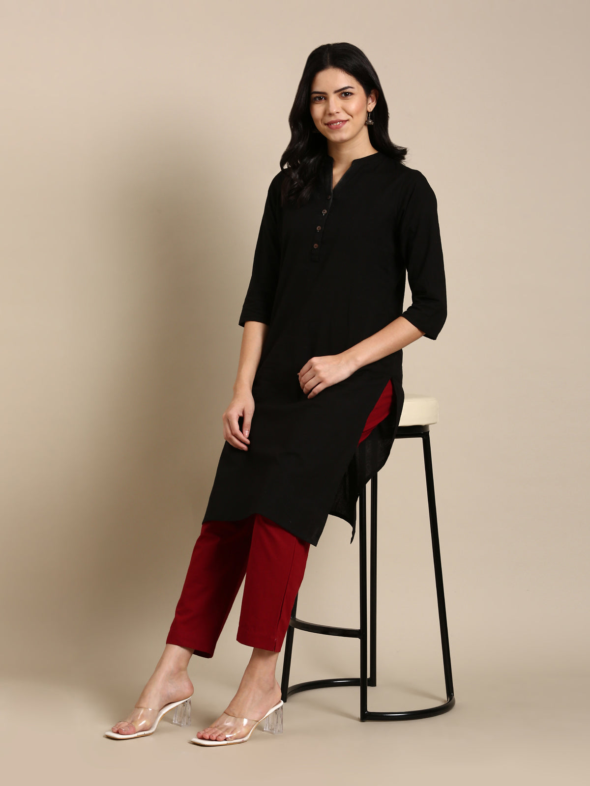 Maroon Basic Pants