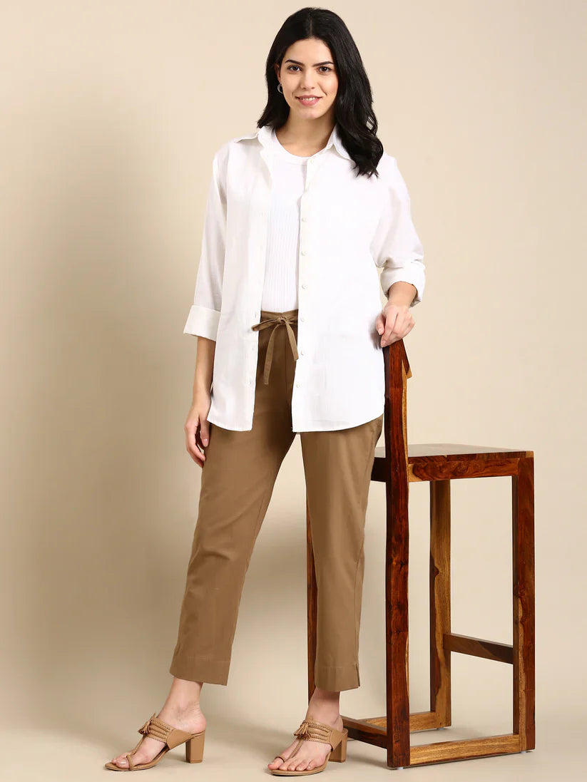 Coffee Brown Classic Pants