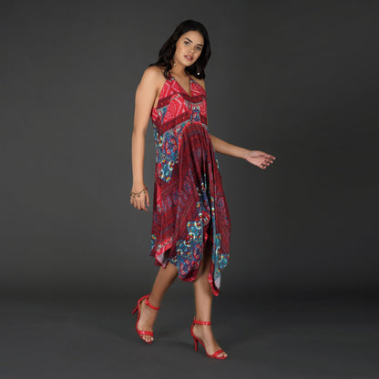 Boho Handkerchief Hem Vacation Dress