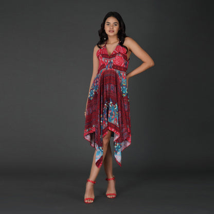 Boho Handkerchief Hem Vacation Dress