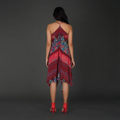 Boho Handkerchief Hem Vacation Dress