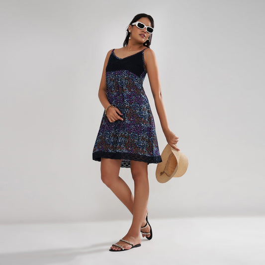 Chic Floral Crochet Laced Summer Dress