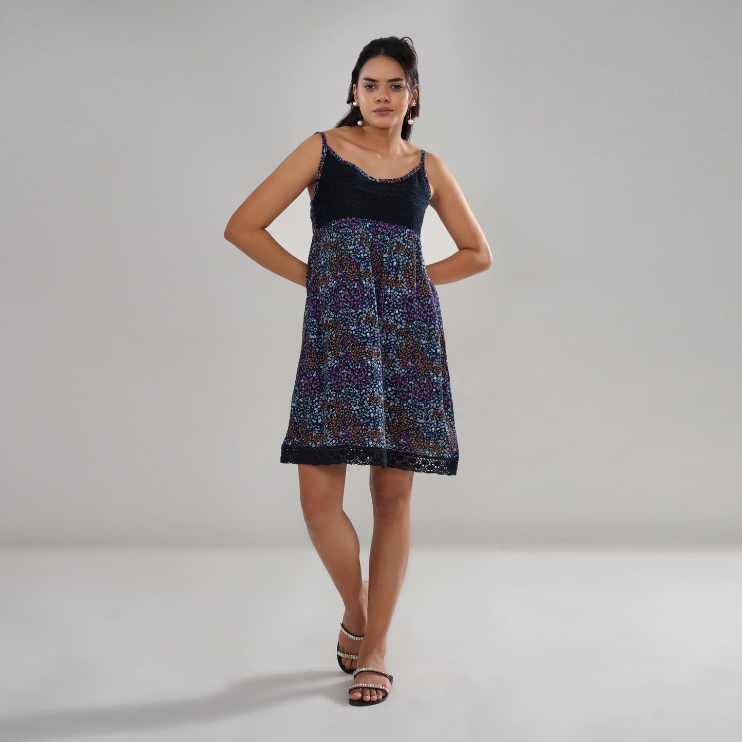 Chic Floral Crochet Laced Summer Dress