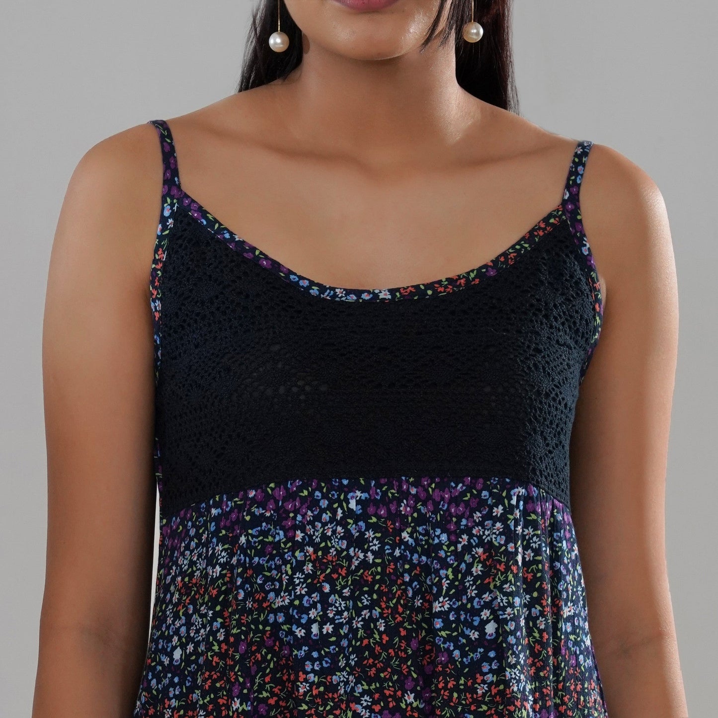 Chic Floral Crochet Laced Summer Dress