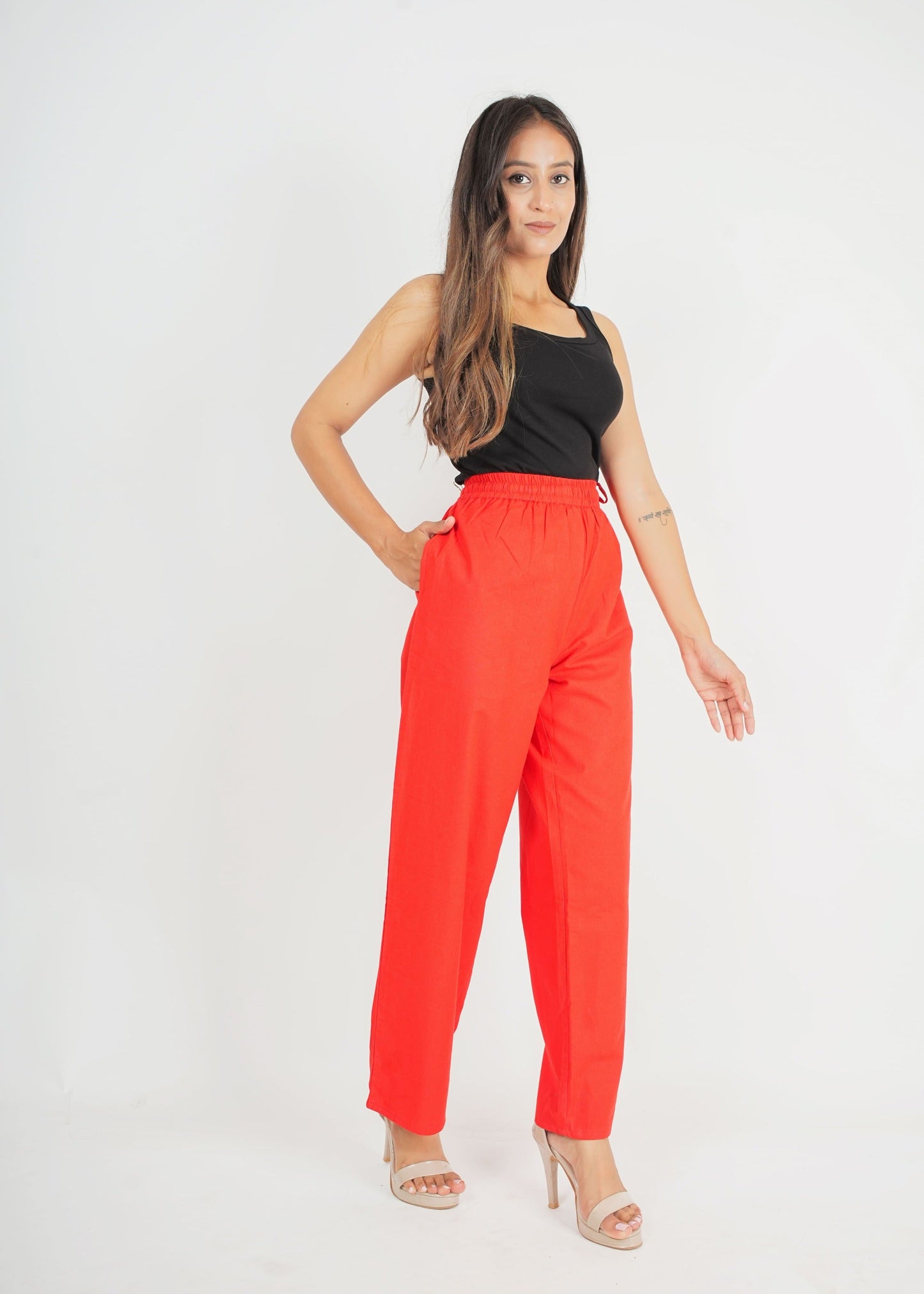 Bright Red Parallel Pant