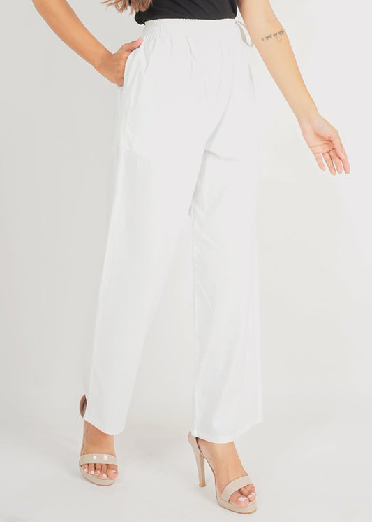 White Parallel Pant