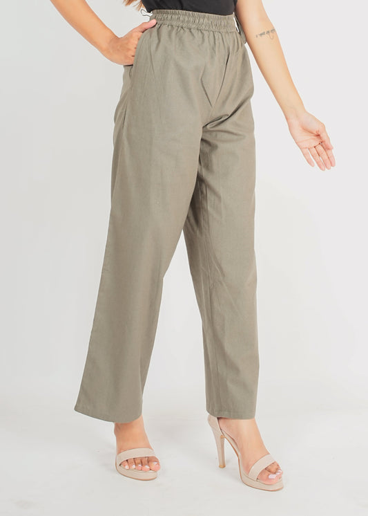 Khaki Green Parallel Pant
