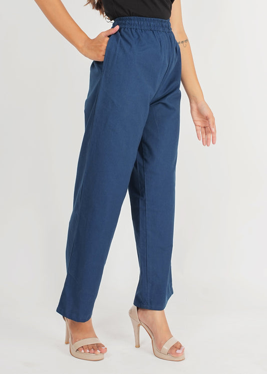 Peacock Blue Parallel Pant