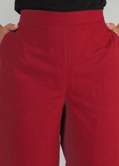 Red Parallel Pant