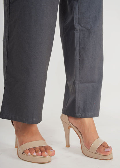 Charcoal Grey Parallel Pant