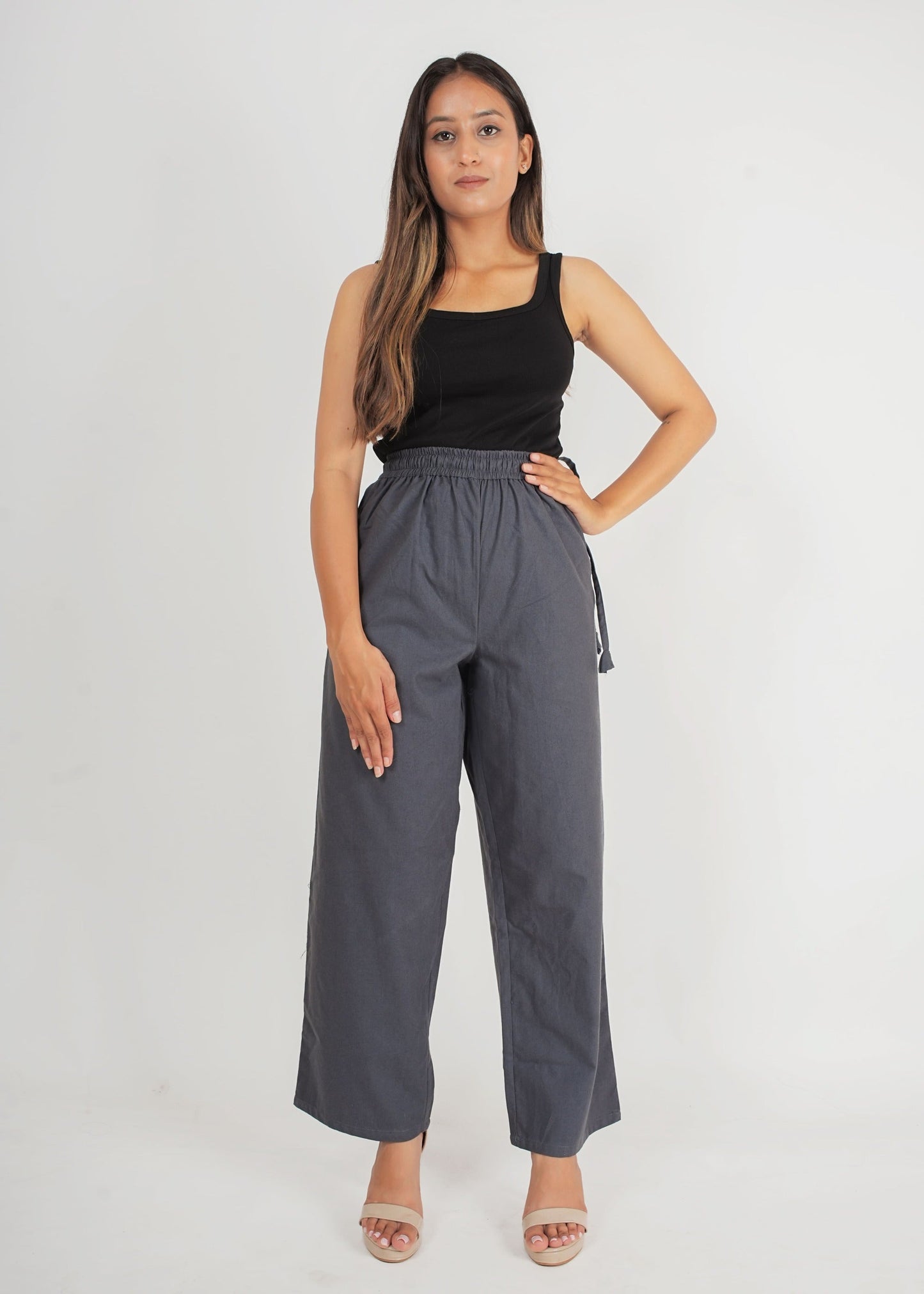 Charcoal Grey Parallel Pant