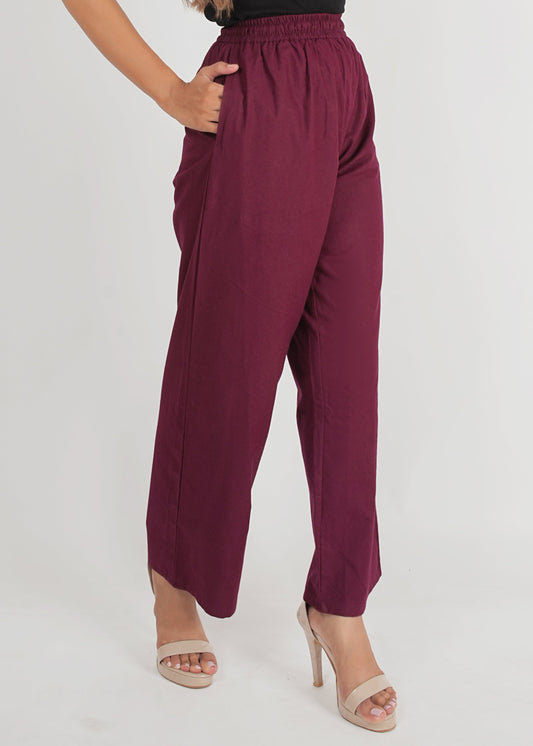 Wine Parallel Pant