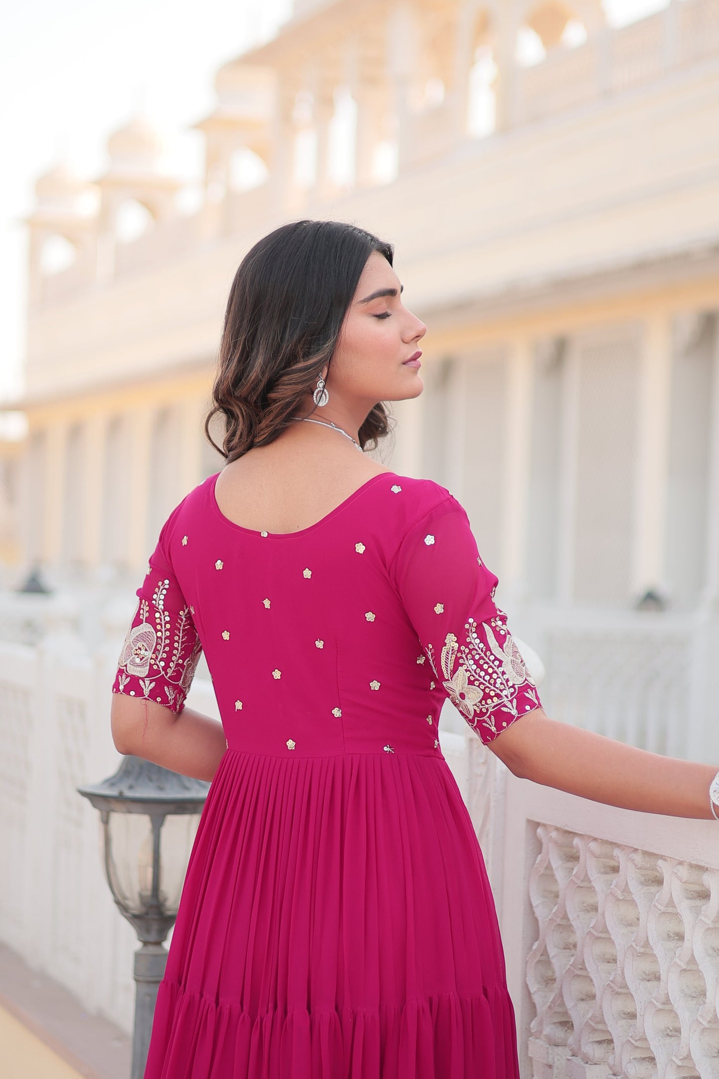 Premium Faux Blooming Ethnic Wear with Zari & Sequins Embroidery – Festive & Occasion Ready Outfit