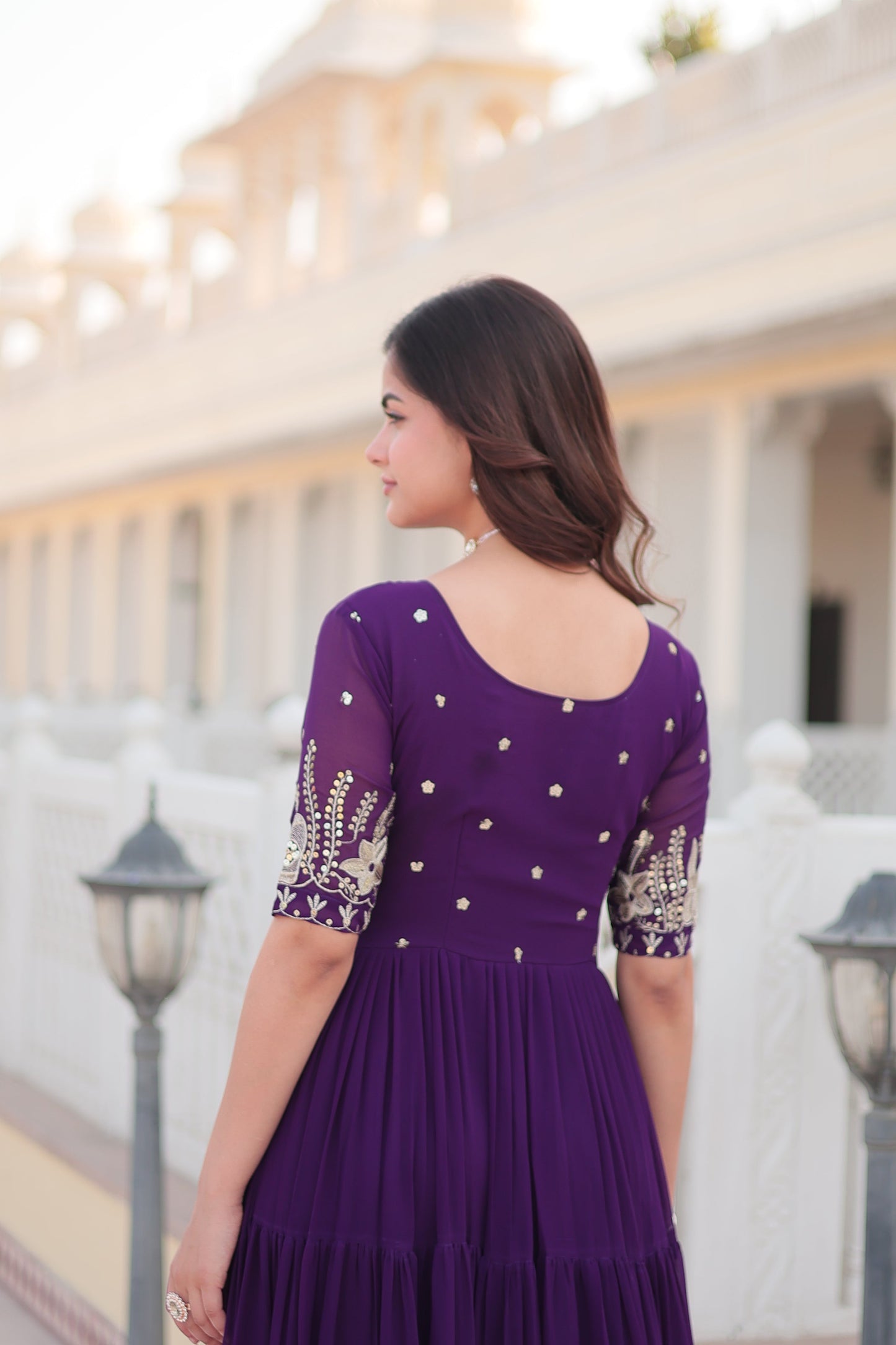 Premium Faux Blooming Ethnic Wear with Zari & Sequins Embroidery – Festive & Occasion Ready Outfit
