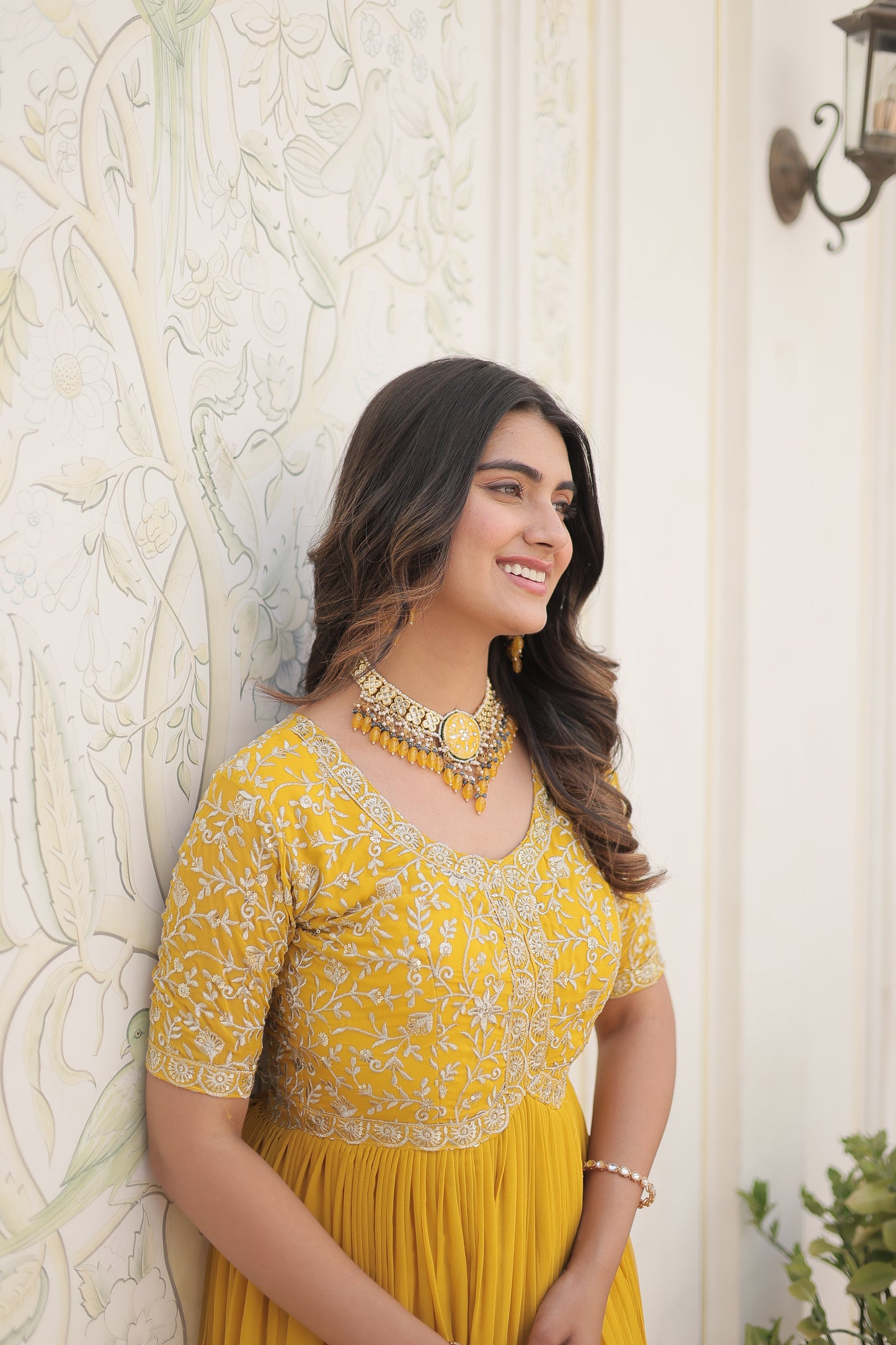 Designer Gown is luxury clothing Considered to be high quality Made by Zari-Thread & Sequins Embroidery.