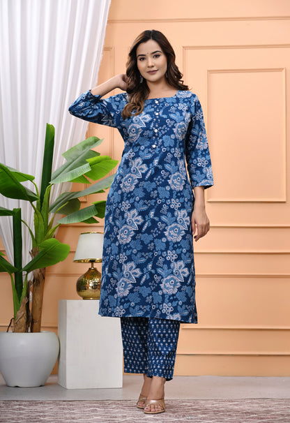 Premium Cotton Printed Kurta Pant Set – All-Day Comfort with Effortless Style