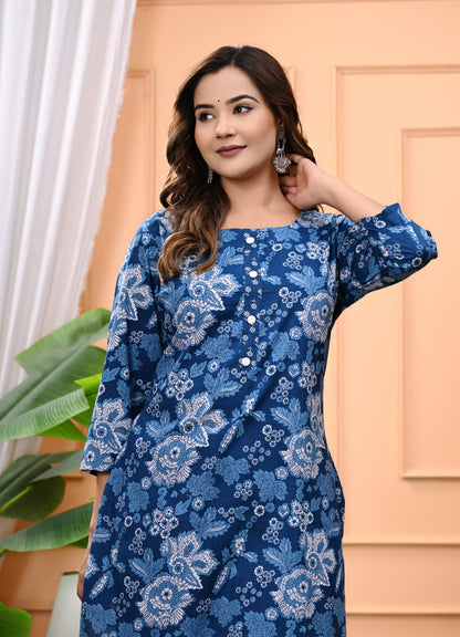 Premium Cotton Printed Kurta Pant Set – All-Day Comfort with Effortless Style