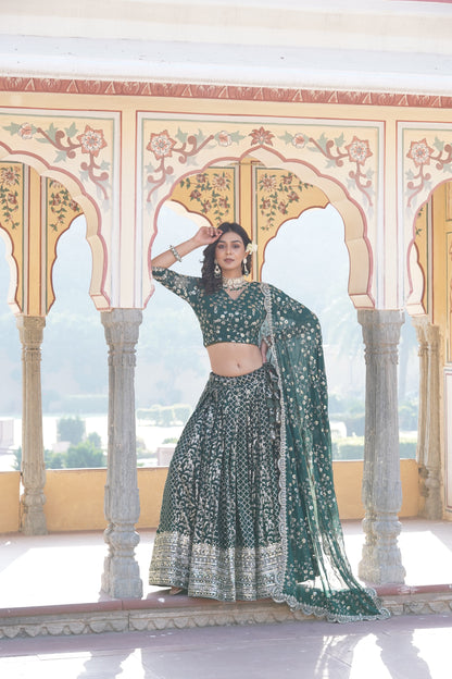 💕 Designer Pure Viscose Jacquard fabric Lehenga Choli & Dupatta Set💃🏻