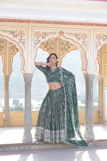 💕 Designer Pure Viscose Jacquard fabric Lehenga Choli & Dupatta Set💃🏻