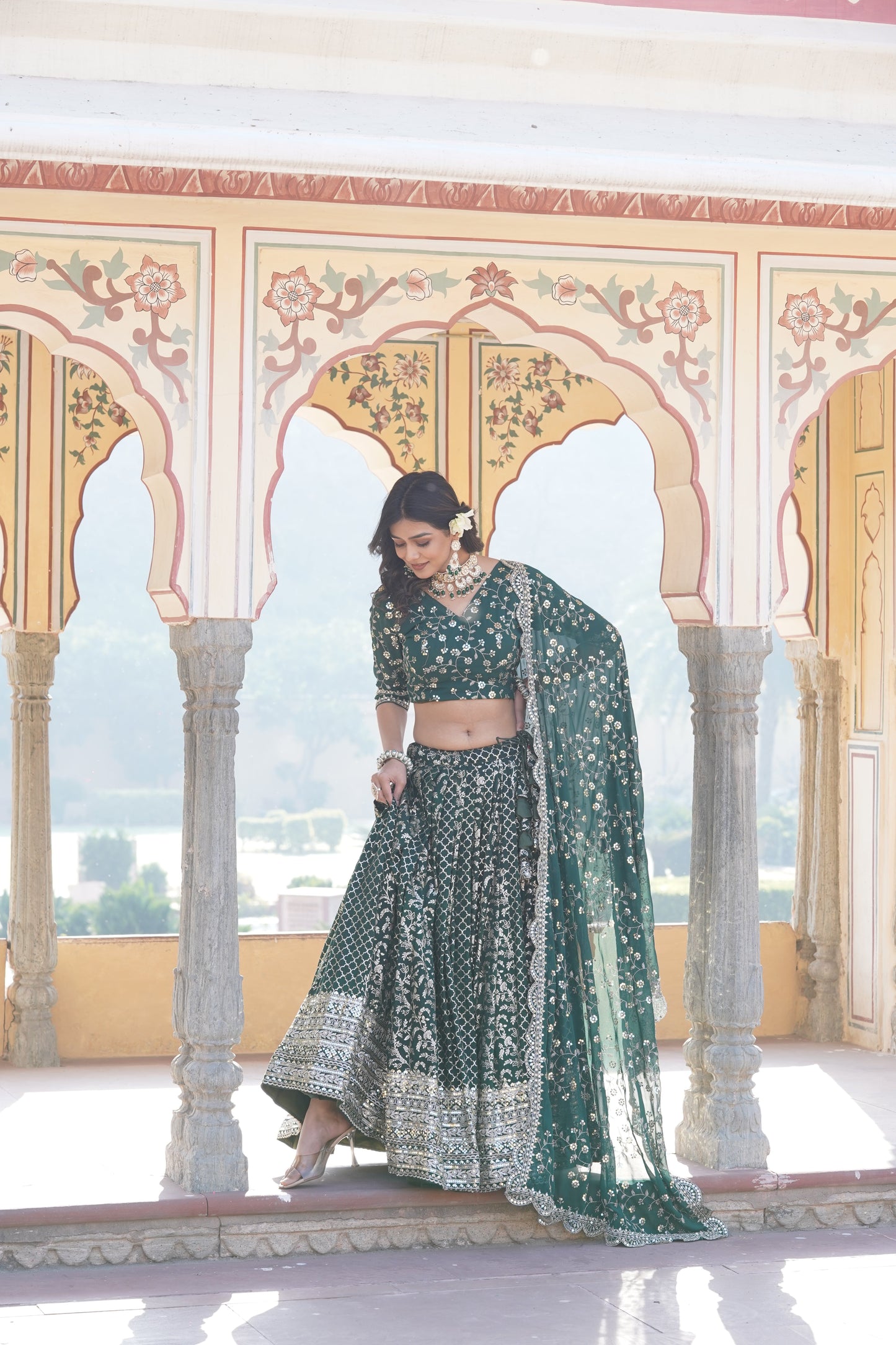 💕 Designer Pure Viscose Jacquard fabric Lehenga Choli & Dupatta Set💃🏻