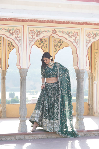 💕 Designer Pure Viscose Jacquard fabric Lehenga Choli & Dupatta Set💃🏻