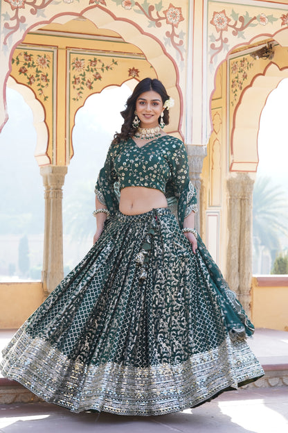 💕 Designer Pure Viscose Jacquard fabric Lehenga Choli & Dupatta Set💃🏻
